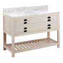 Signature Hardware Cottage White Floor Mount Vanity in Whitewash Pine 