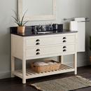 Signature Hardware Cottage White Floor Mount Vanity in Whitewash Pine 
