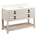 Signature Hardware Cottage White Floor Mount Vanity in Whitewash Pine 