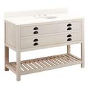 Signature Hardware Cottage White Floor Mount Vanity in Whitewash Pine 