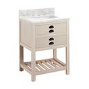 Signature Hardware Cottage White Floor Mount Vanity in Whitewash Pine 