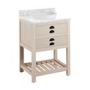 Signature Hardware Cottage White Floor Mount Vanity in Whitewash Pine 