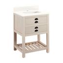 Signature Hardware Cottage White Floor Mount Vanity in Whitewash Pine 