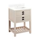 Signature Hardware Cottage White Floor Mount Vanity in Whitewash Pine 