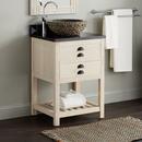 Signature Hardware Cottage White Floor Mount Vanity in Whitewash Pine 