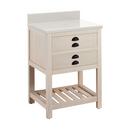 Signature Hardware Cottage White Floor Mount Vanity in Whitewash Pine 
