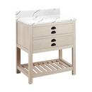 Signature Hardware Cottage White Floor Mount Vanity in Whitewash Pine 