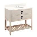 Signature Hardware Cottage White Floor Mount Vanity in Whitewash Pine 