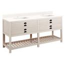 Signature Hardware Whitewash Pine Floor Mount Vanity in Whitewash Pine 