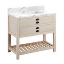 Signature Hardware Cottage White Floor Mount Vanity in Whitewash Pine 