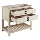 Signature Hardware Cottage White Floor Mount Vanity in Whitewash Pine 