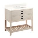 Signature Hardware Cottage White Floor Mount Vanity in Whitewash Pine 