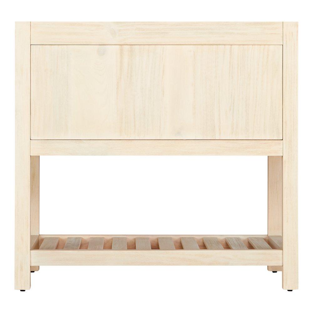 Signature Hardware Cottage White Floor Mount Vanity in Whitewash Pine 