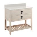 Signature Hardware Cottage White Floor Mount Vanity in Whitewash Pine 