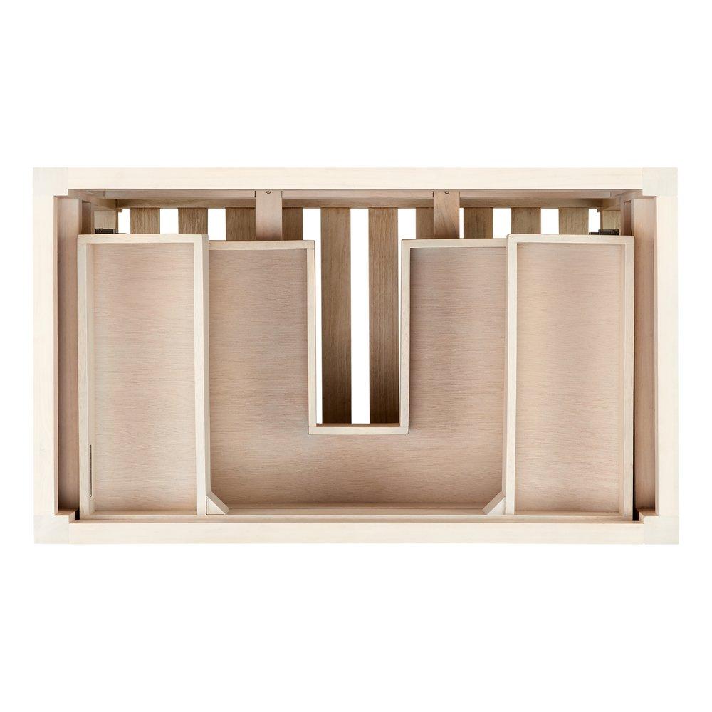 Signature Hardware Cottage White Floor Mount Vanity in Whitewash Pine 