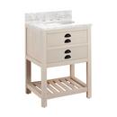 Signature Hardware Cottage White Floor Mount Vanity in Whitewash Pine 