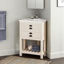 24 in. Floor Mount Vanity in Whitewash Pine