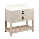 Signature Hardware Cottage White Floor Mount Vanity in Whitewash Pine 