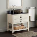 Signature Hardware Cottage White Floor Mount Vanity in Whitewash Pine 