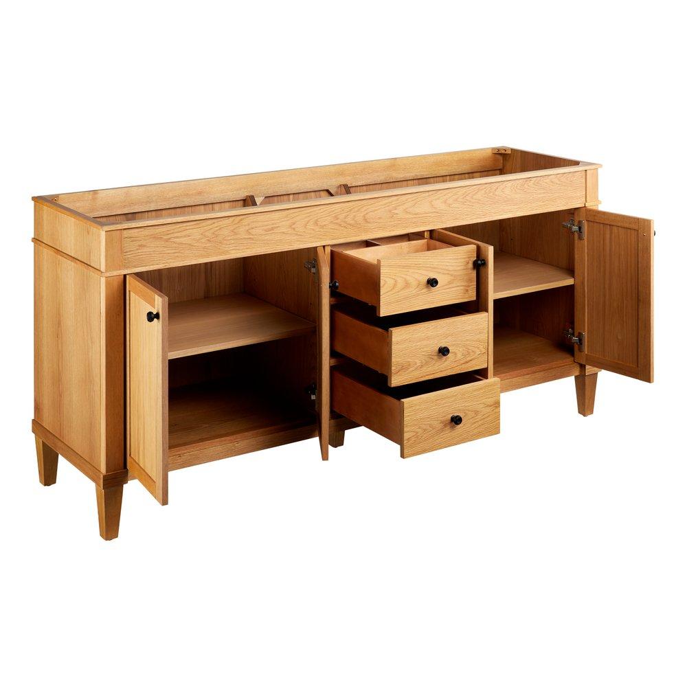 Signature Hardware White Oak 72 in. Floor Mount Vanity 