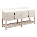Signature Hardware Cottage White Floor Mount Vanity in Whitewash Pine 