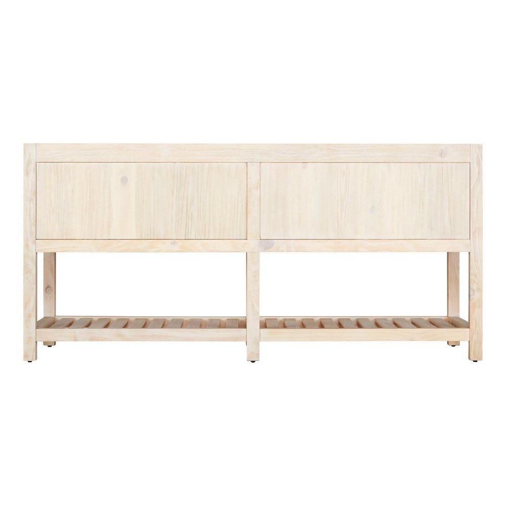 Signature Hardware Cottage White Floor Mount Vanity in Whitewash Pine 