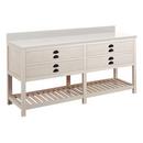 Signature Hardware Cottage White Floor Mount Vanity in Whitewash Pine 