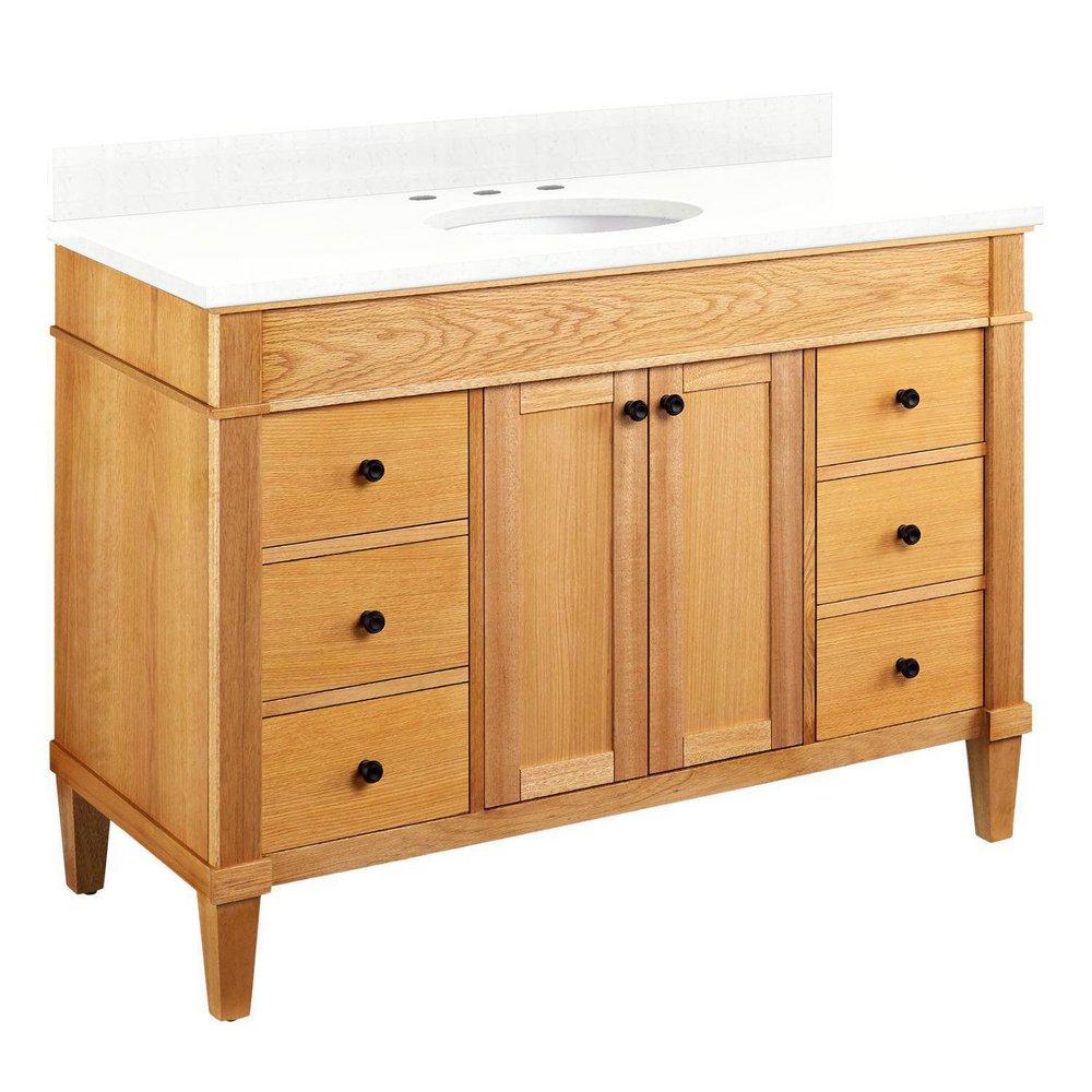 Signature Hardware White Oak 48 in. Floor Mount Vanity 