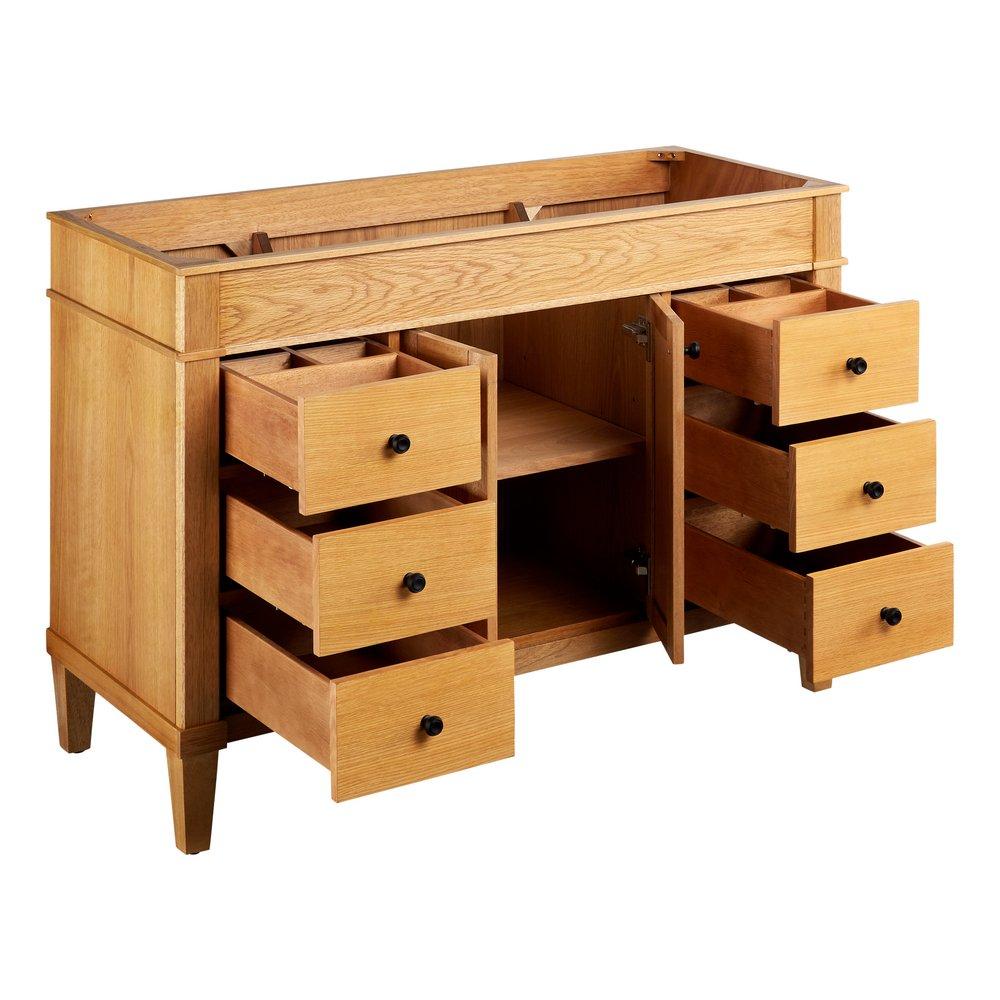 Signature Hardware White Oak 48 in. Floor Mount Vanity 