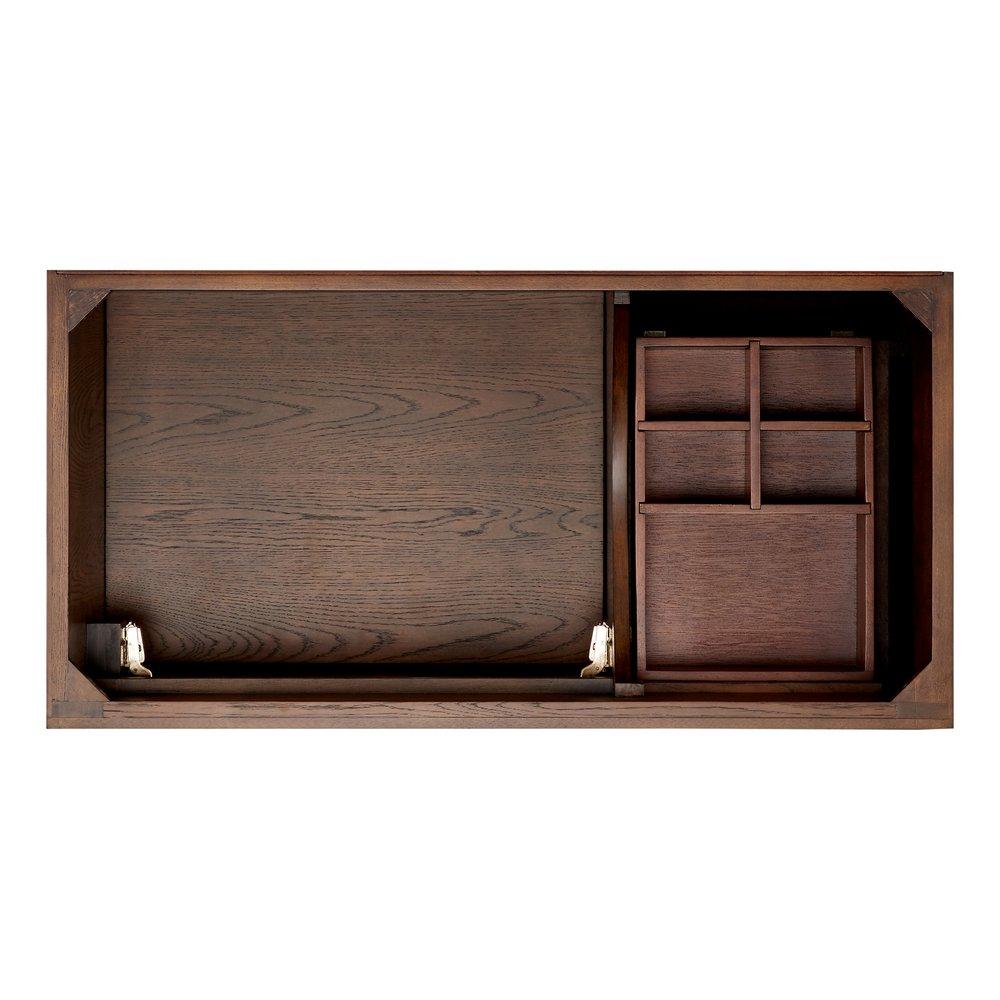 Signature Hardware Antique Coffee 42 in. Floor Mount Vanity 