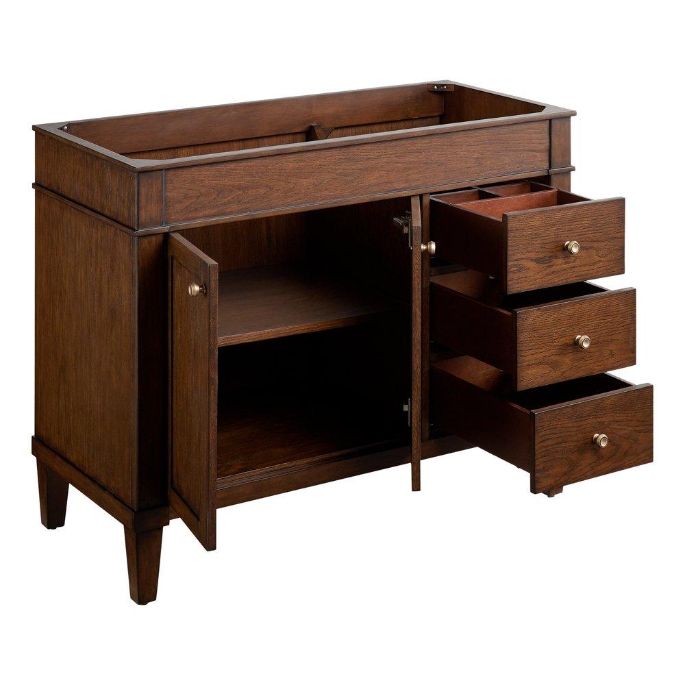 Signature Hardware Antique Coffee 42 in. Floor Mount Vanity 