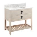 Signature Hardware Cottage White Floor Mount Vanity in Whitewash Pine 