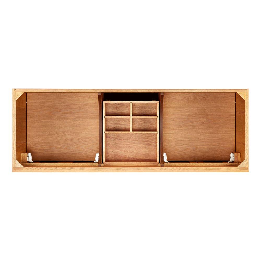 Signature Hardware White Oak 60 in. Floor Mount Vanity 