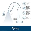 PROFLO® Chrome 0.5 gpm Single Hole Deck Mount Sensor Bathroom Sink Faucet 