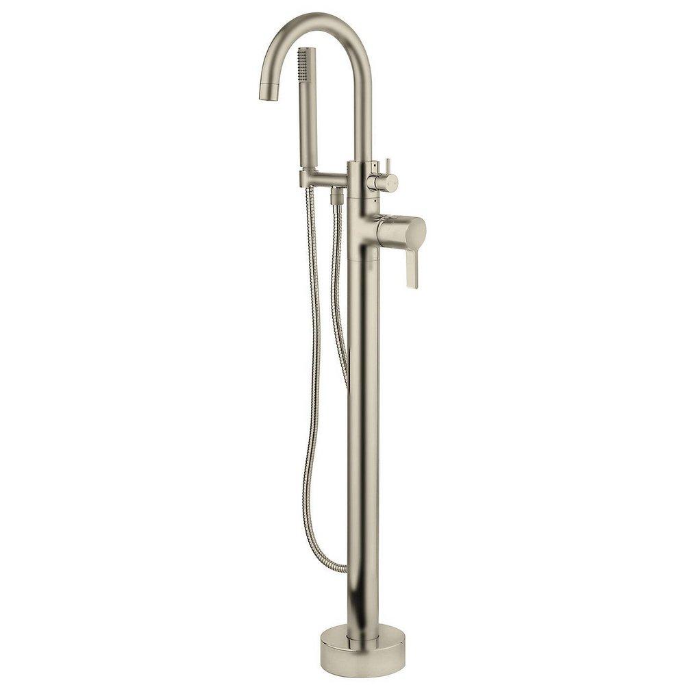 Fortis Brushed Nickel Two Handle Lever Floor Mount Filler (Trim Only) 