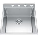 FHP Kindred Satin 19-15/16 x 20-7/8 in. Stainless Steel Single Bowl Drop-in Kitchen Sink in Satin 