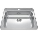 25-5/8 x 22 in. 1-Hole Stainless Steel Single Bowl Drop-in Kitchen Sink in Satin