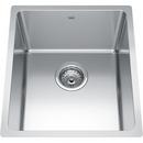 FHP Kindred Satin 15-9/16 x 18-1/8 in. No-Hole Undermount Stainless Steel Bar Sink 