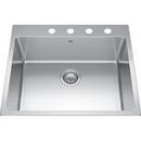 25 x 20-7/8 in. 1-Hole Stainless Steel Single Bowl Drop-in Kitchen Sink in Satin