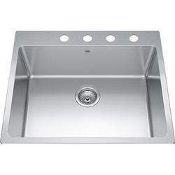 25 in. Drop-in Stainless Steel Single Bowl Kitchen Sink in Satin