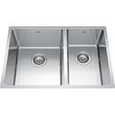 26-9/16 x 18-1/8 in. No-Hole Stainless Steel Double Bowl Undermount Kitchen Sink in Satin