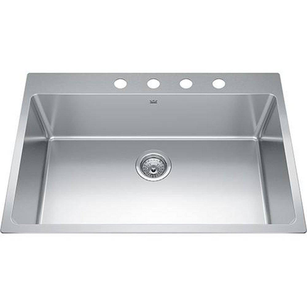FHP Kindred Satin 30-7/8 x 20-7/8 in. Stainless Steel Single Bowl Drop-in Kitchen Sink in Satin 