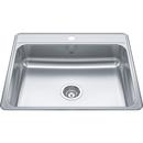 FHP Kindred Steel 25 x 22 in. Stainless Steel Single Bowl Drop-in Kitchen Sink in Satin 