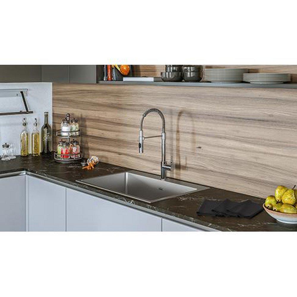 FHP Kindred Satin 30-7/8 x 20-7/8 in. Stainless Steel Single Bowl Drop-in Kitchen Sink in Satin 