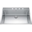 30-7/8 x 20-7/8 in. 4-Hole Stainless Steel Single Bowl Drop-in Kitchen Sink in Satin