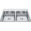 33 in. Drop-in Stainless Steel Double Bowl Kitchen Sink
