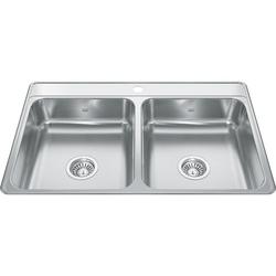 33 in. Drop-in Stainless Steel Double Bowl Kitchen Sink