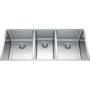FHP Kindred Satin 41-1/2 x 18-1/8 in. No-Hole Stainless Steel Triple Bowl Undermount Kitchen Sink 