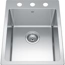 15-15/16 x 20-7/8 in. 1-Hole Drop-in Stainless Steel Bar Sink in Satin