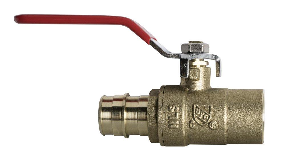 Sioux Chief Brass Full Port PEX Expansion x Sweat Ball Valve 